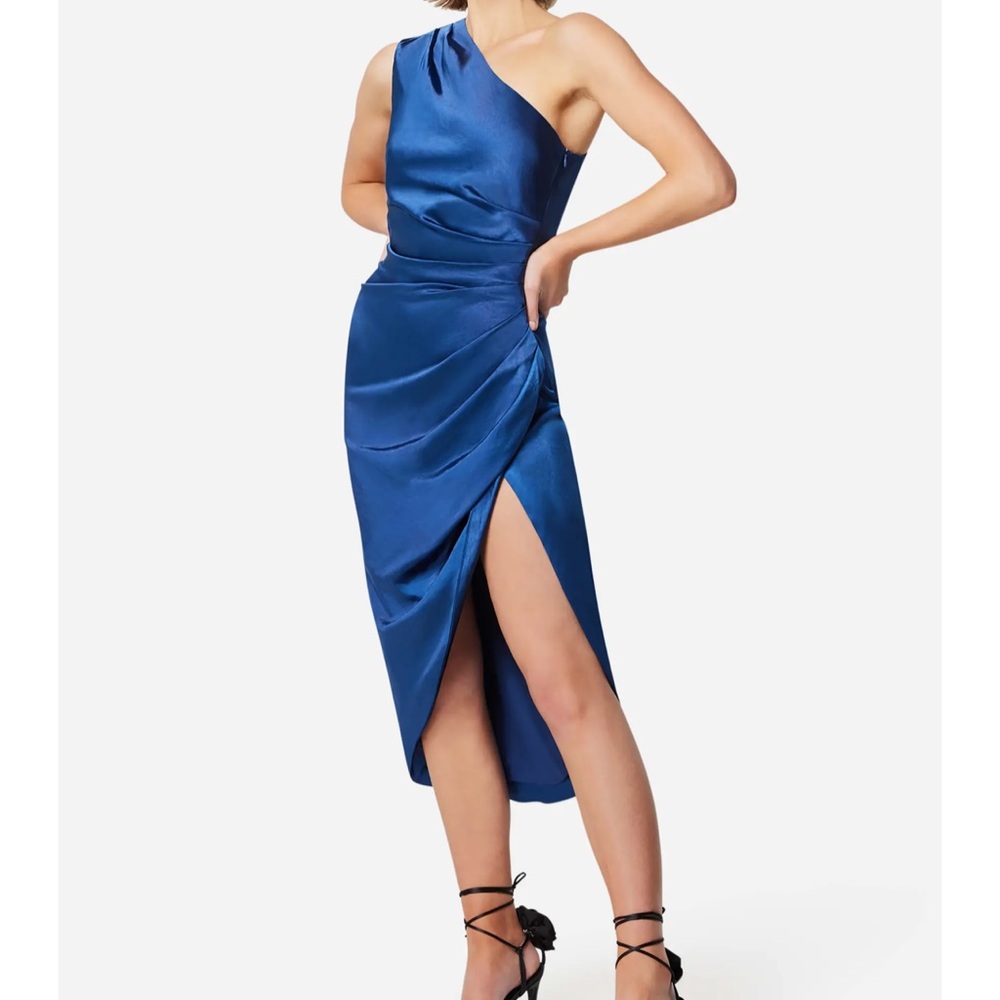 Elliatt Cassini One-Shoulder Dress Navy size Xs